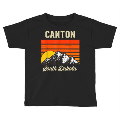 Canton South Dakota Retro Vintage City State Usa T Shirt Toddler T-shirt Designed By Jermonmccline
