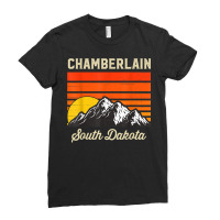 Chamberlain South Dakota Retro Vintage City State Usa T Shirt Ladies Fitted T-shirt | Artistshot