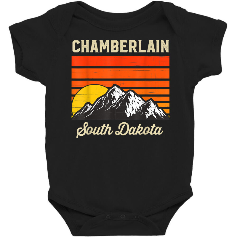 Chamberlain South Dakota Retro Vintage City State Usa T Shirt Baby Bodysuit by jermonmccline | Artistshot