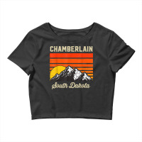 Chamberlain South Dakota Retro Vintage City State Usa T Shirt Crop Top | Artistshot