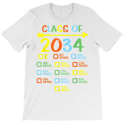 Checklist Handprint Class Of 2034 Grow With Me Boys Girls T Shirt T-shirt Designed By Aakritirosek1997