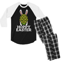 Hoppy Easter Funny Hops Bunny Craft Homebrew Plant Men Dad T Shirt Men's 3/4 Sleeve Pajama Set | Artistshot