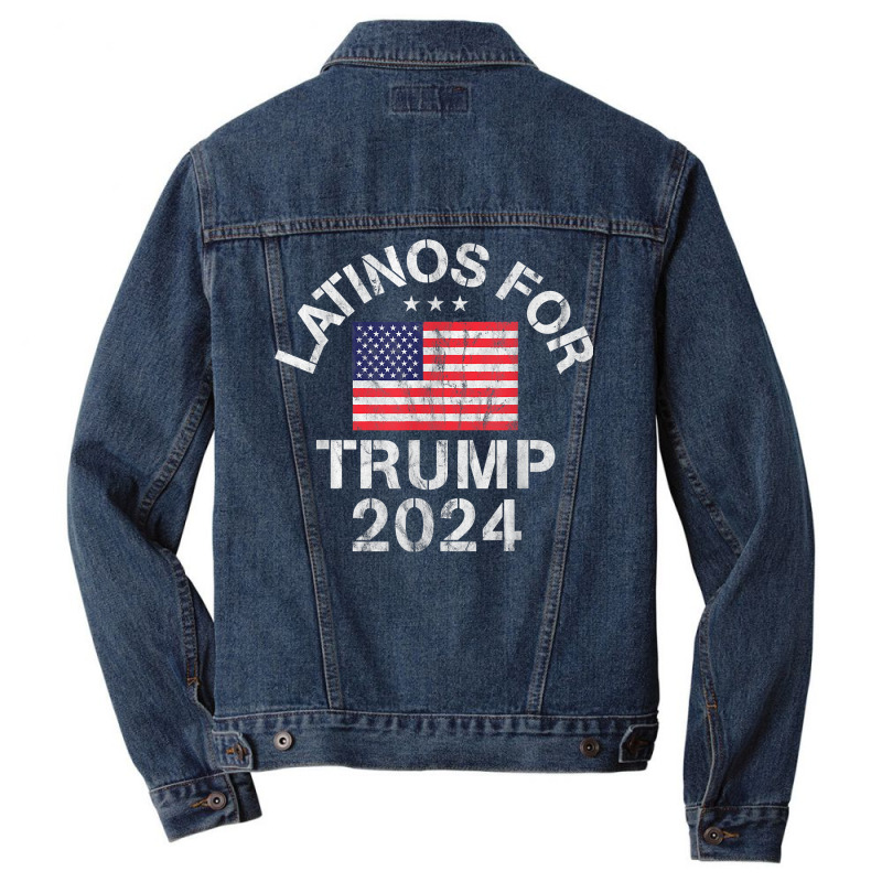 Latinos For Trump 2024 T Shirt Men Denim Jacket by Smykowskicalob1991 | Artistshot