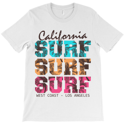 California, City, America, American, Surf, Surfing, Surfer,los Angeles T-shirt Designed By Elshan