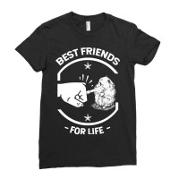 Hamster Guinea Pig Best Friends For Life Cute Hamster Lover Fist Bump Ladies Fitted T-shirt | Artistshot