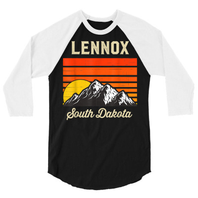Lennox South Dakota Retro Vintage City State Usa T Shirt 3/4 Sleeve Shirt Designed By Falongruz87