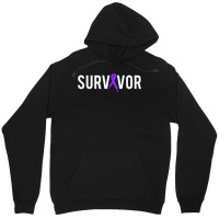 Pancreatic Cancer Survivor Design Gift With Support Ribbon T Shirt Unisex Hoodie | Artistshot