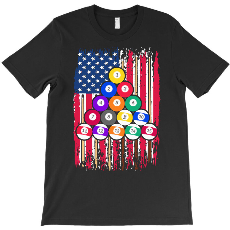 Billiard T  Shirt U S Flag Snooker Player American Pool Billiard T  Sh T-shirt | Artistshot