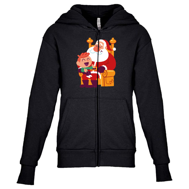 Santa Claus Youth Zipper Hoodie by senant | Artistshot