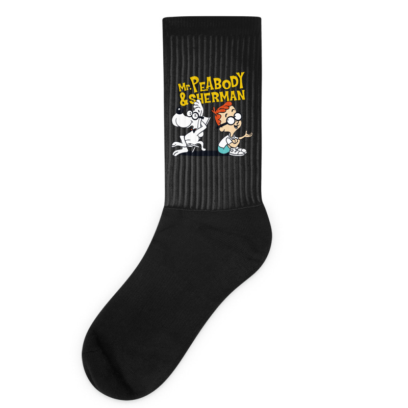Funny Talking Mr Peabody And Sherman Socks | Artistshot