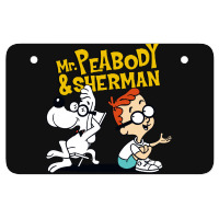Funny Talking Mr Peabody And Sherman Atv License Plate | Artistshot
