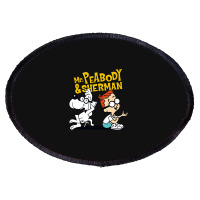 Funny Talking Mr Peabody And Sherman Oval Patch | Artistshot