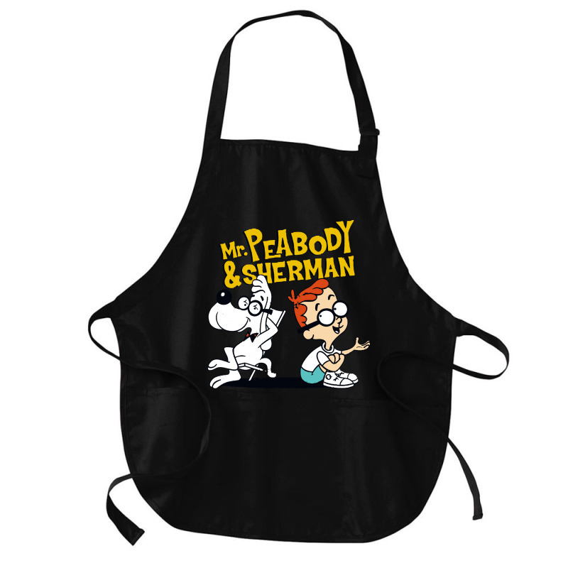 Funny Talking Mr Peabody And Sherman Medium-length Apron | Artistshot
