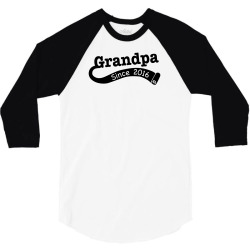 Grandpa Since 2016 3/4 Sleeve Shirt | Artistshot