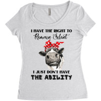 I Have The Right To Remain Silent I Don't Have Ability Funny T Shirt Women's Triblend Scoop T-shirt | Artistshot