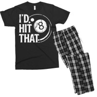 Billiards Funny I'd Hit That 8 Eight Ball Pool Player T Shirt Men's T-shirt Pajama Set | Artistshot