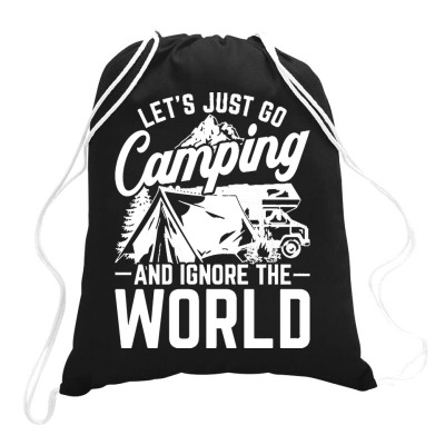 Camping T  Shirt Campsite Outdoor Camp Adventure Camper Nature Camping Drawstring Bags Designed By Alexieterry303