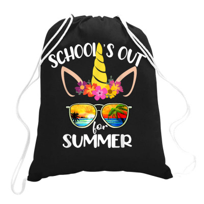 Last Day Of School Schools Out For Summer Student Teacher T Shirt Drawstring Bags Designed By Barbegibb