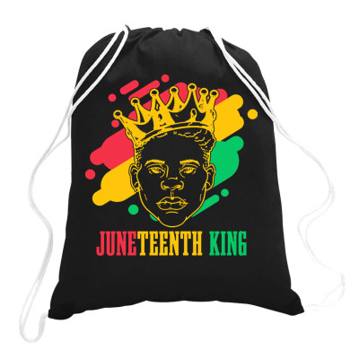 Juneteenth T  Shirt Juneteenth King   African American Black History J Drawstring Bags Designed By Marge05111