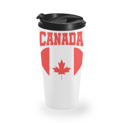 Canada T  Shirt Canada Lover Canadian Flag Maple Leaf Heart Canada T Travel Mug Designed By Alexieterry303