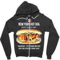 Newyork City Hot Dog Pushcart Bun Ketchup Mustard Sauerkraut T Shirt Zipper Hoodie | Artistshot