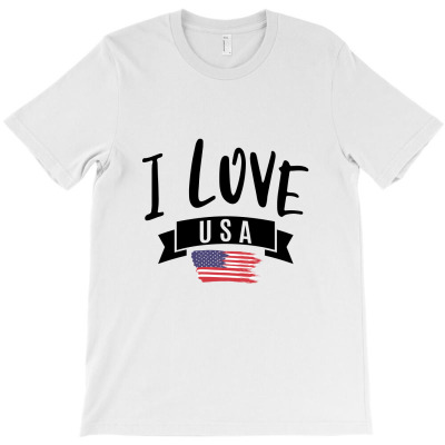 I Love Usa T-shirt Designed By Alessandra Teresinha Ceconello Lopes