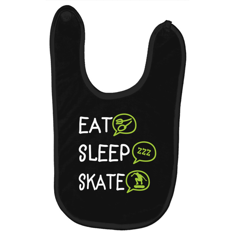 Eat Sleep Skate Baby Bibs | Artistshot