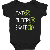 Eat Sleep Skate Baby Bodysuit | Artistshot