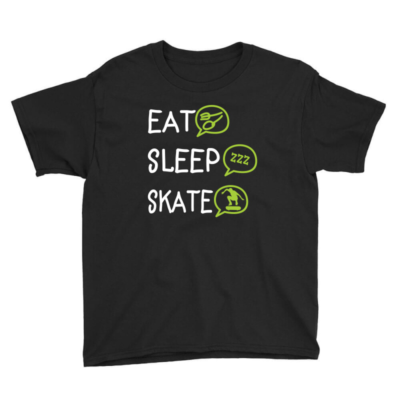 Eat Sleep Skate Youth Tee | Artistshot