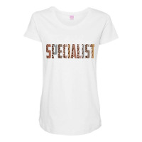 Leopard Technology Specialist Funny Job Title School Worker T Shirt Maternity Scoop Neck T-shirt | Artistshot