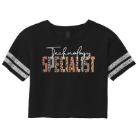 Leopard Technology Specialist Funny Job Title School Worker T Shirt Scorecard Crop Tee | Artistshot