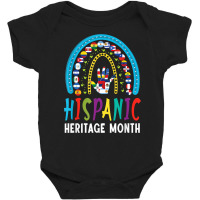 National Hispanic Heritage Month Latin Flags Rainbow Style T Shirt Baby Bodysuit | Artistshot