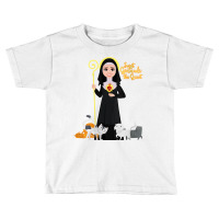 Womens St Gertrude Patron Saint Of Cats Lovers Great Nivelles V Neck T Toddler T-shirt | Artistshot