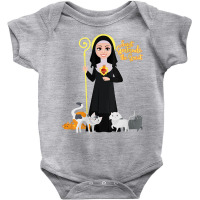 Womens St Gertrude Patron Saint Of Cats Lovers Great Nivelles V Neck T Baby Bodysuit | Artistshot