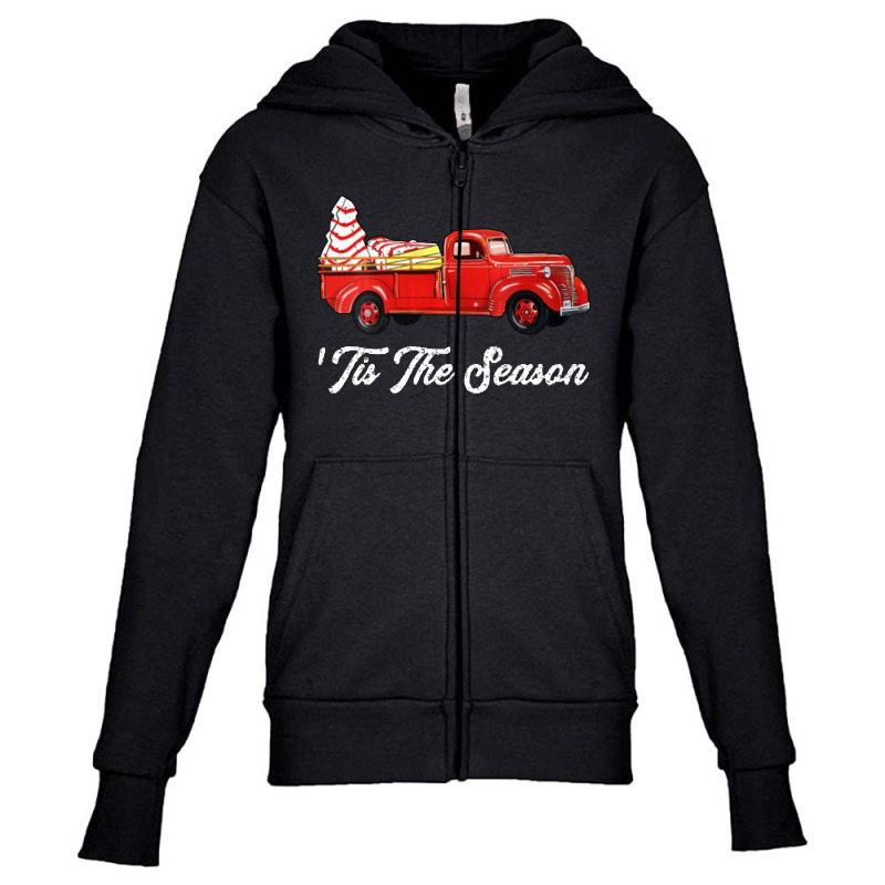 Christmas Tree Snack Cake Red Truck Youth Zipper Hoodie by rastyrocl | Artistshot