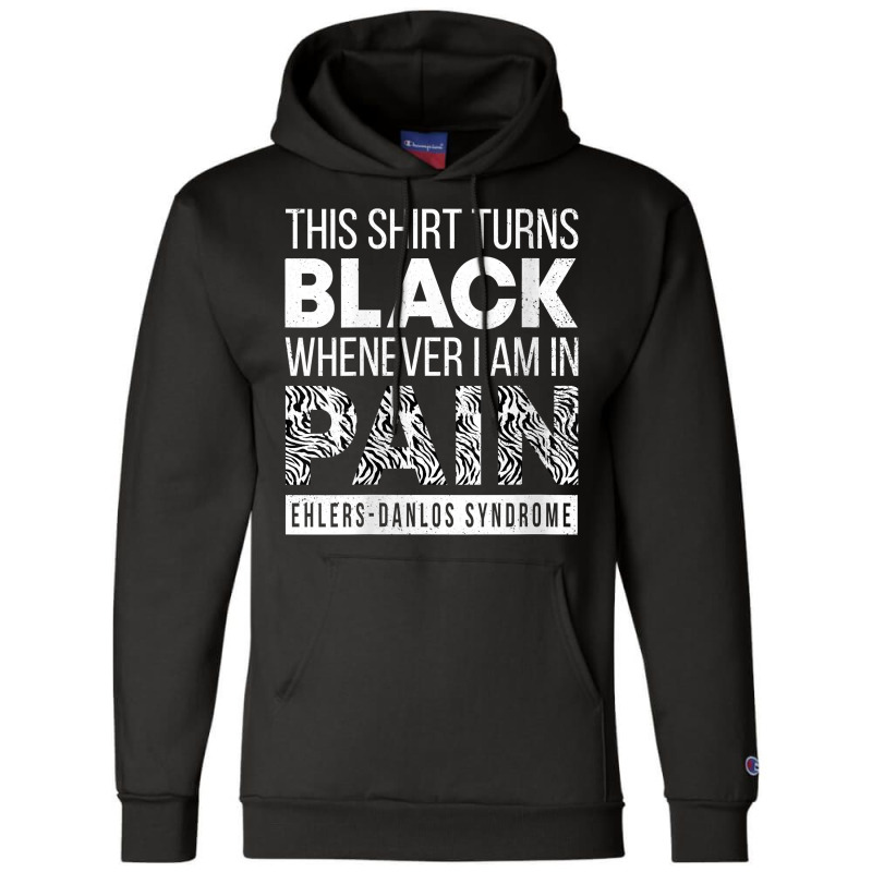 Womens Warrior Ehlers Danlos Syndrome Eds Awareness Zebra Ribbon V Nec Champion Hoodie | Artistshot