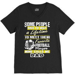 football player's dad - father's day - dad shirts V-Neck Tee | Artistshot
