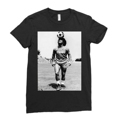 Diego Armando Maradona Napoli Calcio Ladies Fitted T-shirt Designed By Jurdex Tees