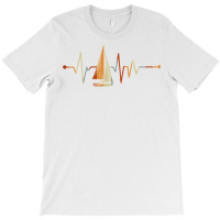 Sea Captain Gift Sail Boat Heartbeat Boat Sailing T Shirt T-shirt | Artistshot