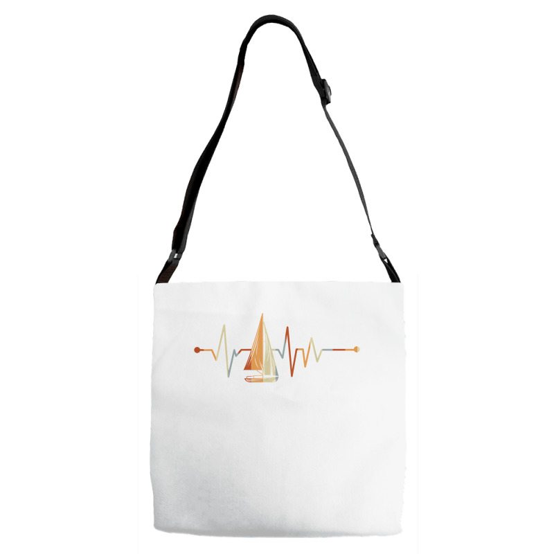 Sea Captain Gift Sail Boat Heartbeat Boat Sailing T Shirt Adjustable Strap Totes | Artistshot