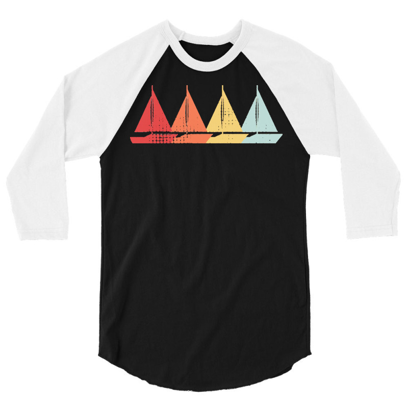 Sailing T  Shirt Sailing Sail Boat Retro T  Shirt 3/4 Sleeve Shirt | Artistshot