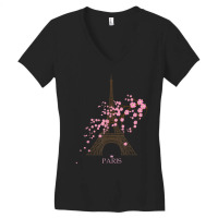 Paris Eiffel Tower The Sign Of Love France Parisian Home T Shirt Women's V-neck T-shirt | Artistshot