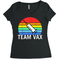 Team Vaccine Pro Vaccine Vaccination Retro Vintage T Shirt Women's Triblend Scoop T-shirt | Artistshot