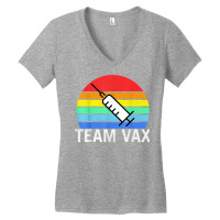 Team Vaccine Pro Vaccine Vaccination Retro Vintage T Shirt Women's V-neck T-shirt | Artistshot