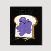 Peanut Butter& Jelly Matching Couple Shirts His Hers Outfits T Shirt Portrait Canvas Print | Artistshot