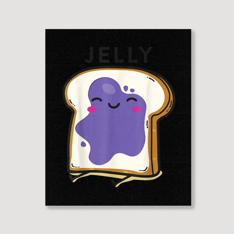 Peanut Butter& Jelly Matching Couple Shirts His Hers Outfits T Shirt Portrait Canvas Print | Artistshot