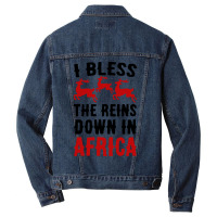 I Bless The Reins Down In Africa Men Denim Jacket | Artistshot