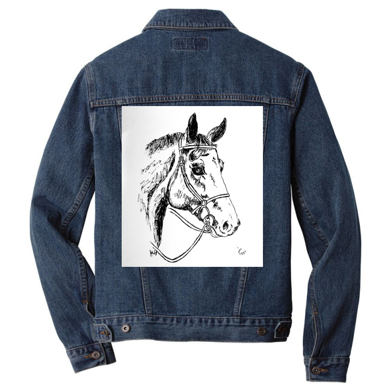 Horse Men Denim Jacket | Artistshot