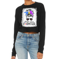 Woman Bladder Cancer Fighter T  Shirt Woman Bladder Cancer Fighter Blu Cropped Sweater | Artistshot