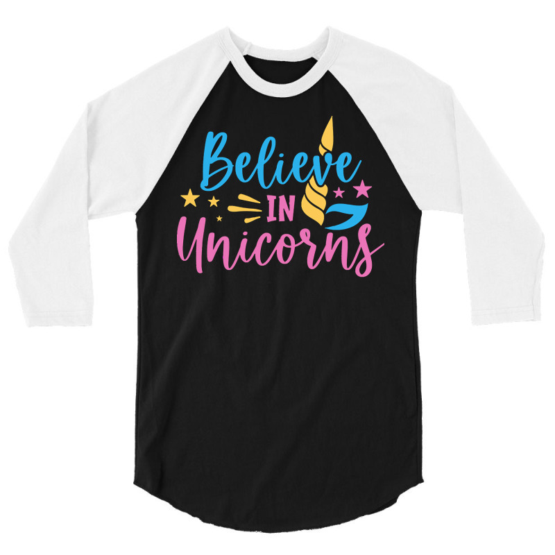 Believe N Unicorns T  Shirtbelieve în Unicorns T  Shirt 3/4 Sleeve Shirt | Artistshot